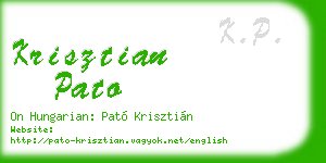 krisztian pato business card